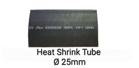 Heat Shrink Tube ø25mm 50m/roll Black